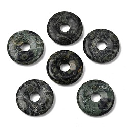 Kambaba Jasper Natural Kambaba Jasper Pendants, Donut/Pi Disc Charms, 30x6mm, Hole: 8mm