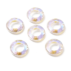Прозрачный АВ Соединительные кольца для гальванического стекла, кристаллическое космическое кольцо, призматическое кольцо, граненые, круглые кольца, ясно AB, 14x3.5 мм, внутренний диаметр: 8 мм