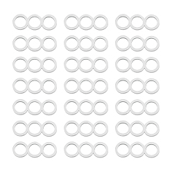 Нержавеющая Сталь Цвет 50шт 304 подвески из нержавеющей стали, три кольца связи, цвет нержавеющей стали, 12.5x4.5x1 мм, отверстие : 3 мм