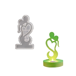 Белый Силиконовые формы для свечей своими руками, для изготовления ароматических свечей, День святого Валентина, белые, 162x88x9 мм