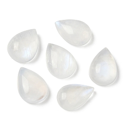 Rainbow Moonstone Бусины из натурального радужного лунного камня, без отверстия , слеза, 26.5~27x18.5~19x8.5~10 мм