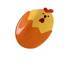 Оранжевый Заколки для волос с когтями из ацетата целлюлозы (смола), цыпленок, заколка для волос для женщин и девочек, оранжевые, 84x54 мм