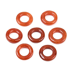 Шоколадный Подвески из натурального бирманского нефрита, окрашенные в различные цвета., кольцо прелести, цвет шоколада, 14.5~15x2~4.5 мм, отверстие : 8~9 мм