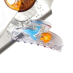 Whale Заколки для волос из ацетата целлюлозы серии Ocean Life, аксессуары для волос для женщин девушки густые волосы, кит, 95x48x45 мм