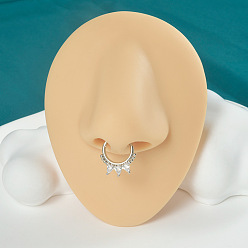 Teardrop 304 кольцевые носовые кольца из нержавеющей стали, цвет нержавеющей стали, слеза, внутренний диаметр: 8 мм, штифты : 1.2 мм