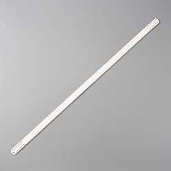 Белый Ремни для сумок из искусственной кожи pu, тонкая ручка сумки, с отверстием, аксессуары для шитья кошельков, белые, 59.6x1.8x0.3 см, отверстие : 1.5 мм