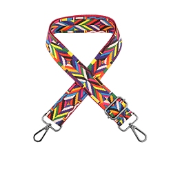 Черный Цвет Металла Красочные нейлоновые брезентовые ремни для сумок, для замены сумочки или сумки через плечо, металлический черный , 75~145x3.8 см