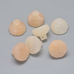 Aventurine Rose Perles aventurine roses naturelles, pod lotus, 16x11~11.5mm, Trou: 1mm