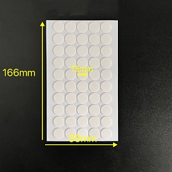 Прозрачный Круглый прозрачный акриловый двусторонний клей, прозрачные, 15x0.5 мм, 50 шт / комплект