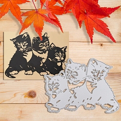 Cat Shape Углеродистая сталь разрезает трафареты, для diy scrapbooking, Фотоальбом, декоративная бумага для тиснения, форма кошки, 85x114 мм