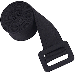 Noir 1Ceintures en tissu avec boucles en alliage pour manteau, noir, 1620x47x3~5mm