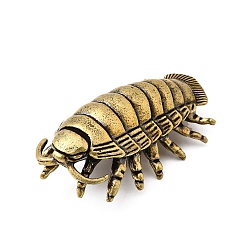 Античная Бронза Латунные миниатюрные фигурки изопод статуэтки для домашнего офиса настольное украшение, античная бронза, 40.5x24.5x12.5 мм