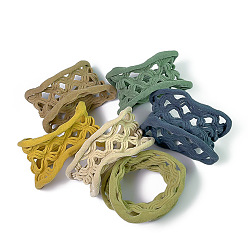 Gemischte Farbe 6Stück elastisches Haar-Accessoire aus Stoff, für Mädchen oder Frauen, Scrunchie / Haargummis, Gemischte Farbe, 50x20 mm