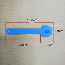 Озёрно--синий Пластиковая ручка вентилятора, Плут синий, 128x29 мм