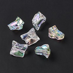 Прозрачный АВ Прозрачные акриловые бусины, AB цвет, самородки, ясно AB, 20.5x18x17 мм, отверстие : 2.8 мм