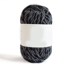 Черный Шерстяная пряжа, для ткачества, вязание крючком, чёрные, 5 мм, около 54.68 ярдов (50 м) / моток