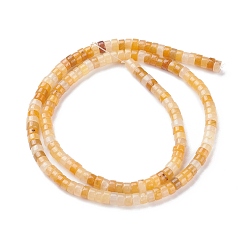 Yellow Aventurine Natural Yellow Aventurine Beads Strands, Heishi Beads, Flat Round/Disc, 4~4.5x2.5mm, Hole: 0.6mm, about 152pcs/strand, 15.04''(38.2cm)