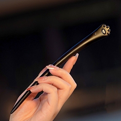 Paw Print Палочки для волос из черного дерева, аксессуары для волос для женщин, отпечаток лапы, 200 мм