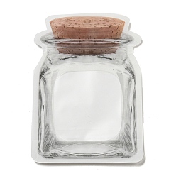 Светло-серый Пластиковые подарочные пакеты с застежкой-молнией в форме бутылки, закрывающиеся сумки, светло-серый, 19.8x13.9x0.02 см, односторонняя толщина: 2.5 мил(0.065мм)