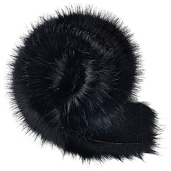 Черный Шерсть вышивка шитьё отделка, аксессуары для одежды diy, чёрные, 70x6 мм, около 1 м / рулон