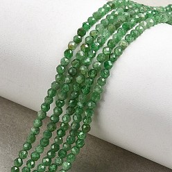 Гранат Естественный зеленый гранат бисер нитей, андрадитовые бусины, граненые, круглые, 2 мм, отверстие : 0.5 мм, около 184 шт / нитка, 15.16'' (38.5 см)