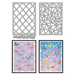 Rectangle Углеродистая сталь разрезает трафареты, для diy scrapbooking, Фотоальбом, декоративная бумага для тиснения, цвет нержавеющей стали, прямоугольные, 140~157x100x0.8 мм, 2 шт / комплект