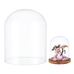 Прозрачный Стеклянные колпаки-купола, крышки колокольчика cloche, арка, прозрачные, 120x150 мм