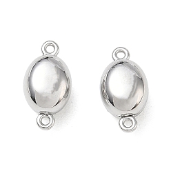 Oval 304 Stainless Steel Magnetic Clasps, Oval, Stainless Steel Color, Oval, 15x7.5x6.5mm, Hole: 1.1mm