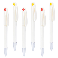 White Plastic Ball Point Pen, Thermal Printable Pen, White, 142x12.5x15.5mm, 20pcs/set