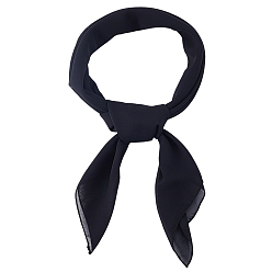 Black Polyester Scarf for Women Girls, Black, 900~940x900~940x0.5mm
