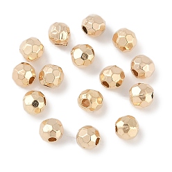 Пластиковый CCB пластиковые шарики, круглые, граненые, 4x3.5 мм, отверстие : 1.4 мм