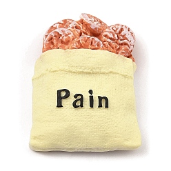 Food Непрозрачная смола декодирует кабошоны, имитация еды, питание, 58.5x43x19 мм