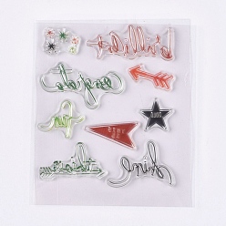 Word Silicone Stamps, for DIY Scrapbooking, Photo Album Decorative, Cards Making, Word, 7.6x9.2x0.3cm