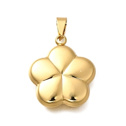 Золотой 304 подвески из нержавеющей стали, цветочный шарм, золотые, 28.5x25x7 мм, отверстие : 8x4 мм