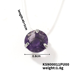 Фиолетовый Плоские круглые пластиковые подвески-невидимки для женщин, фиолетовые, 15.75 дюйм (40 см)