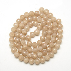 Wheat Baking Painted Crackle Glass Bead Strands, Round, Wheat, 8mm, Hole: 1.3~1.6mm, about 100pcs/strand, 31.4 inch
