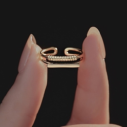 Золотой 925 кольца-манжеты из стерлингового серебра для женщин, золотые, 5 мм, внутренний диаметр: 16 мм