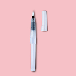 Blanco Bolígrafos para colorear con agua, pinceles, para lápiz de color soluble en agua, blanco, 12x1.3 cm, puntas de pincel medianas: 11x3mm