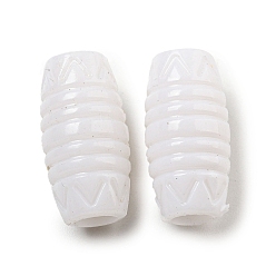 Белый Непрозрачный акрил европейского бисера, бусины с большим отверстием, баррель, белые, 19.5x10 мм, отверстие : 5 мм, Около 535 шт / 500 г