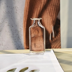 Прозрачный Мини стеклянная ваза, аксессуары для домашнего кукольного домика с микро-ландшафтом, притворяясь опорными украшениями, прозрачные, 27x63 мм