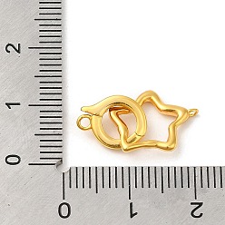 Настоящее золото 18K Покрытие стойки 925 откидные застежки из стерлингового серебра, звезда, с печатью 925, реальный 18 k позолоченный, звезды: 14x11.5x2 mm, отверстие : 1 мм, застежка : 10.5x9x1.5 mm, отверстие : 1.2 мм
