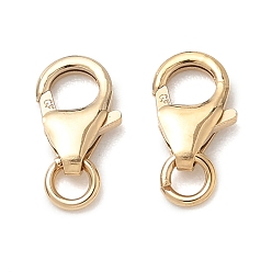 Real 14K Gold Filled 1/20 14застежки-карабин с золотым напылением, желтое золото с покрытием, real 14 k золото заполнено, 8x5.5x2.5 мм, отверстие : 2 мм
