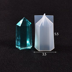 Белый Силиконовые формы, формы для литья смолы, для уф-смолы, изготовление ювелирных изделий из эпоксидной смолы, шестиугольник, белые, 53 мм, Внутренние размеры: 27x28 mm