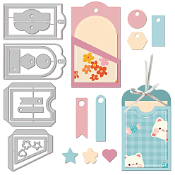 Другие 4 шт 4 стили трафареты для штампов из углеродистой стали, для diy scrapbooking, Фотоальбом, декоративная бумага для тиснения, цвет нержавеющей стали, 3d закладка, геометрический рисунок, 88~130x75~93x0.8 мм, 1 шт / стиль