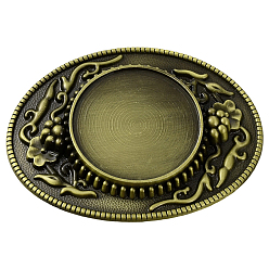 Antique Bronze Alloy Buckles, Oval, Antique Bronze, 62x82x13mm, Inner Diameter: 39.5mm