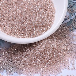 (RR23) Светлые Румяна с Серебряной Подкладкой Миюки круглые бусины рокайль, японский бисер, 11/0, (rr 23) серебристый светлый румянец, 11/0, 2x1.3 мм, Отверстие : 0.8 мм , около 5500 шт / 50 г