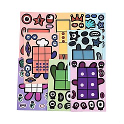 Mixed Color 8Pcs PVC Self-Adhesive Stickers, Waterproof Decals, for DIY Albums Diary, Laptop Decoration Cartoon Scrapbooking, Mixed Color, 161x111x0.5mm