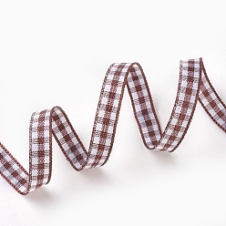 Коричневый Двухсторонняя ситцевая лента, Полиэфирная лента, коричневые, 1/4 дюйм (7 мм), 50 ярдов / рулон (45.72 / рулон)