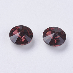 Бургундия K 9 горный хрусталь заостренный назад, горный хрусталь Риволи, класс А, с покрытием на задной стороне, конус, Бургундия, 5x3 мм