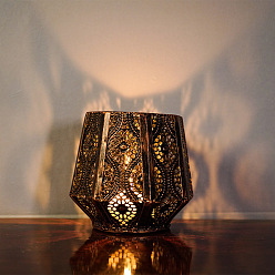 Шестиугольник Железный подсвечник, подставка для подсвечника в виде колонны, центральная часть стола, шестиугольник, 133x114 мм